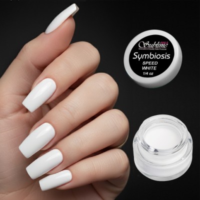 Polvo Acrílico Base Blanco 7g (3 secados) Symbiosis: Rápido - Medio - Lento